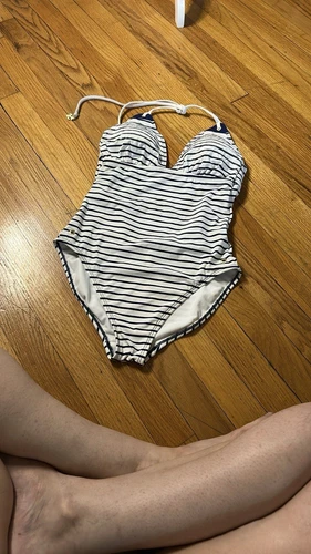 Sperry Top-Sider One Piece Navy White Swimsuit NWT Small