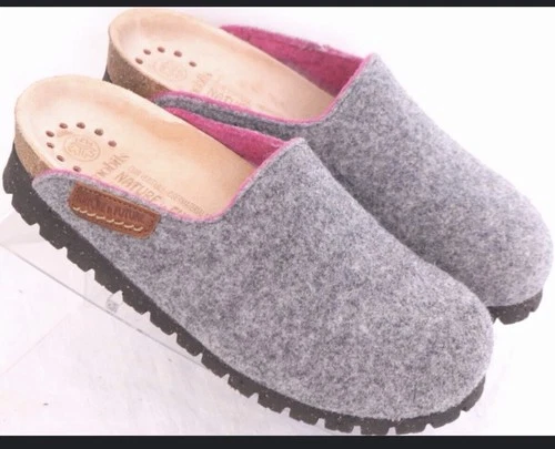 Mephisto Mobils Thea Wool Clogs EU 35 Women's Gray Mule Shoes