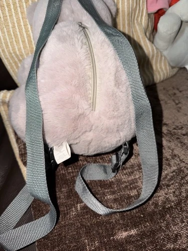 Adorable Plush Hippo Backpack for Kids - Soft Gray - photo 2