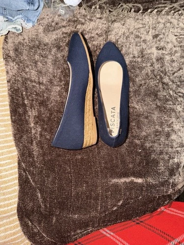 NEW Viscata Barcelona Women's Navy Blue Flats Size 8 - photo 4
