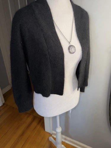 Calvin Klein Black Women's Cardigan (Angora/Nylon Blend) - photo 2