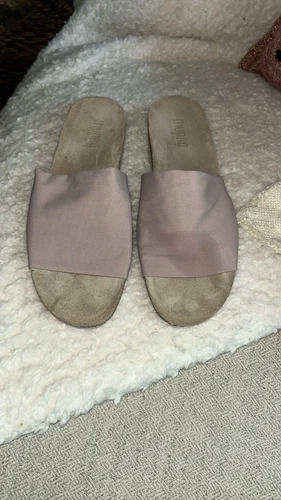 Munro Nalia Stretch Slide Sandals Size 11W Pink Textile Flatform - photo 3