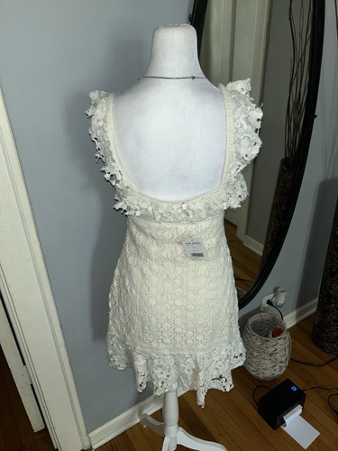 Free People Croché Cross My Heart Embroidered Crochet Mini Dress - photo 5