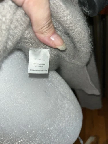 7Seasons 100% Cashmere Women's Gray and Cream Sweater Size S - photo 4