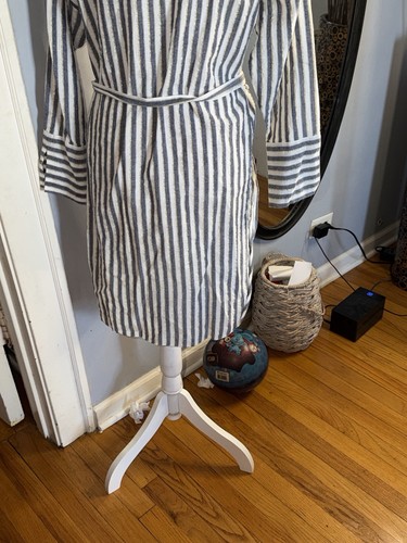 Zara Grey and White Striped Tunic Top Size M - photo 5