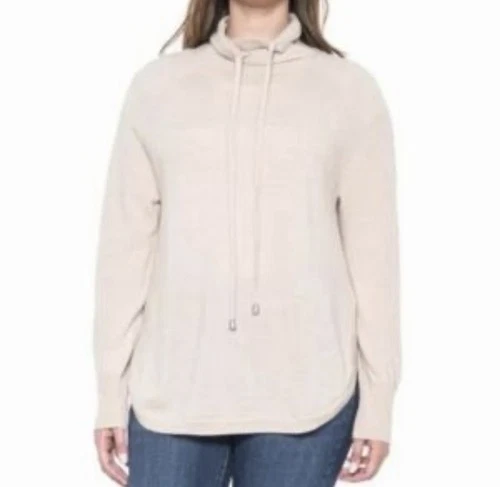 Cynthia Rowley Merino Wool Beige Drawstring Sweater XS