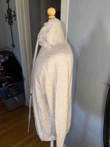 Cynthia Rowley Merino Wool Beige Drawstring Sweater XS - photo 4