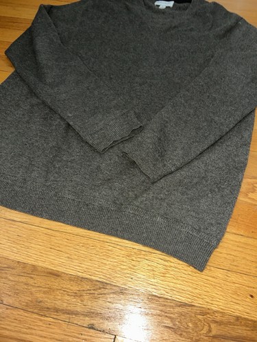 John W. Nordstrom 100% Cashmere Charcoal Crewneck Sweater L - photo 2