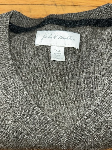 John W. Nordstrom 100% Cashmere Charcoal Crewneck Sweater L - photo 3