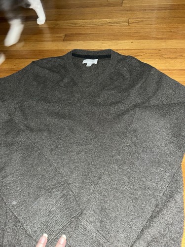 John W. Nordstrom 100% Cashmere Charcoal Crewneck Sweater L - photo 4
