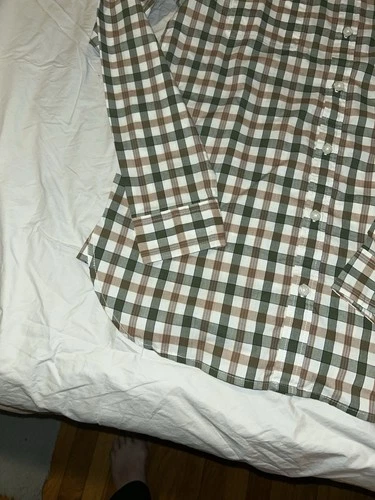 Janie & Jack Boys Brown and White Plaid Shirt Size 16 - photo 2