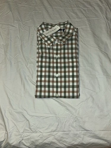 Janie & Jack Boys Brown and White Plaid Shirt Size 16 - photo 5