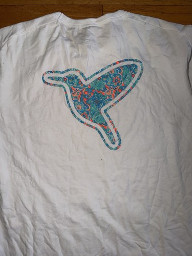 Birddogs T-Shirt Mens Medium Hummingbird White Stretch Casual Da - photo 4
