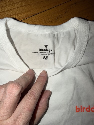 Birddogs T-Shirt Mens Medium Hummingbird White Stretch Casual Da - photo 5