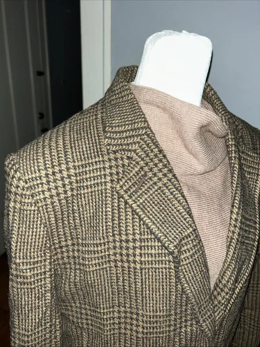 Lauren Ralph Lauren Equestrian Blazer Plaid Wool Logo Horse Butt - photo 3