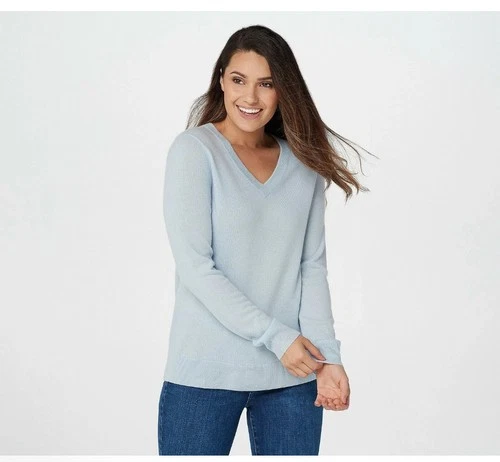 NAADAM blue cashmere v neck sweater now in XS. - photo 2