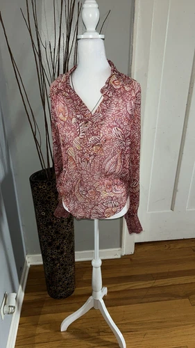 Joie Floral Silk Blouse - Size S