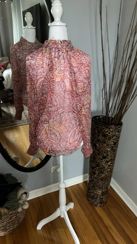 Joie Floral Silk Blouse - Size S - photo 4