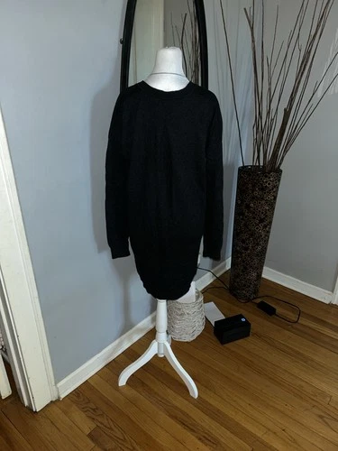 Vince Black Midi Dress 70%wool 30%cachemire Size SP - photo 3