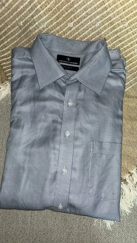 Hart Schaffner Marx Pima Cotton Dress Shirt 17/35 blue button up - photo 2