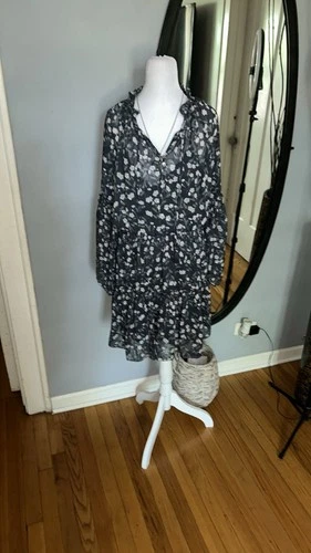 NWT Lovestitch Floral Tiered Babydoll Mini Dress Chiffon Romanti - photo 2