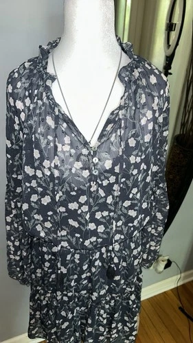 NWT Lovestitch Floral Tiered Babydoll Mini Dress Chiffon Romanti - photo 3