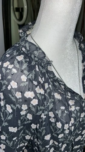 NWT Lovestitch Floral Tiered Babydoll Mini Dress Chiffon Romanti - photo 5