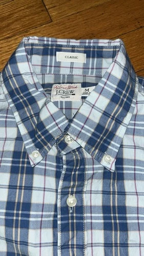 J. Crew Blue and White Casual Button Down Shirt - photo 3