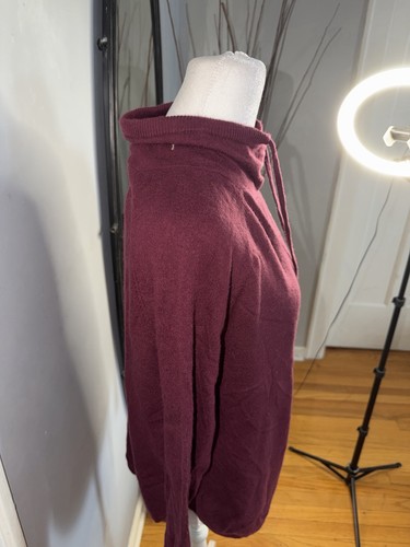 Cynthia Rowley Burgundy Merino Wool Turtleneck Sweater S - photo 3