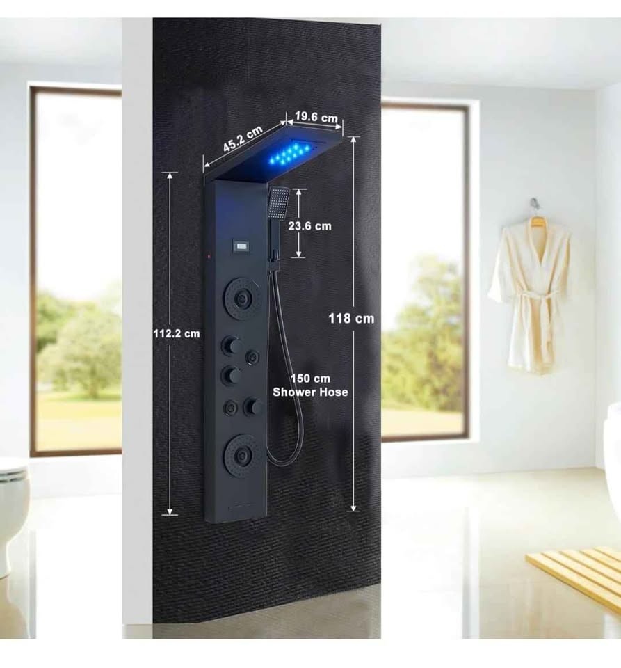 Brand New LED Shower Panel - Black Stainless Steel - photo 3