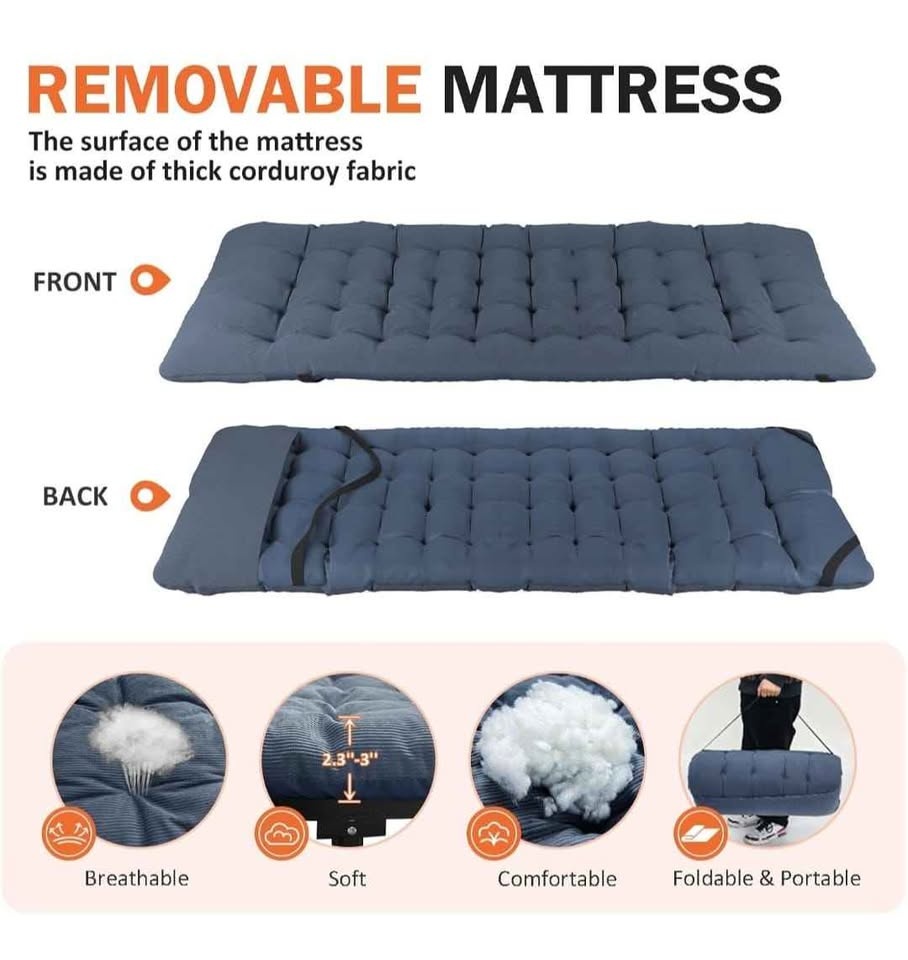 Adult Camping Cot with Cushion - Portable Folding Bed - photo 2