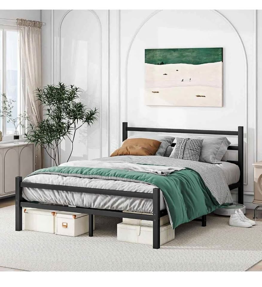 Full Bed Frame with Headboard and Footboard