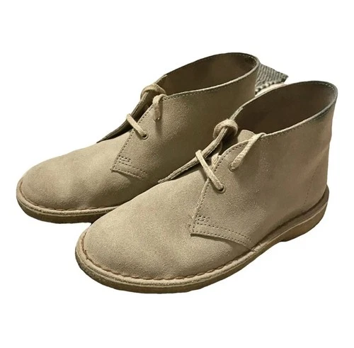 Clarks Men's Desert Sandy Beige Suede Chukka Boots Size 10.5