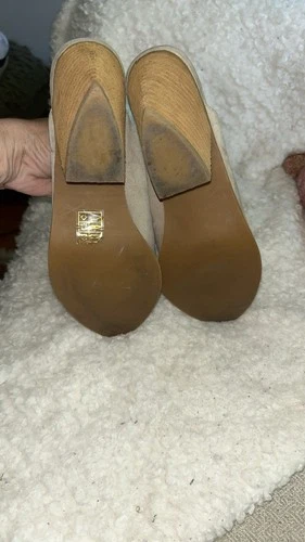 Jeffrey Campbell Favela Mule Slides Tan Beige Pointy Toe Size 7 - photo 5