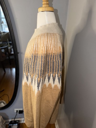 LOFT Tan and Gray Cowl Neck Sweater Size XL - photo 4