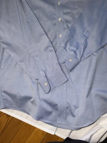 Brooks Brothers Men's Size 16-34 Button Down Dress Shirt Blue Co - photo 2