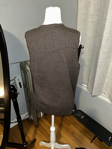 Vintage Silhouette Brown Vest w/ Gold & Red Embroidery (M) - photo 5