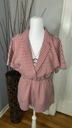 En Saison Women's Red Ruffle Romper - Size XS - photo 3