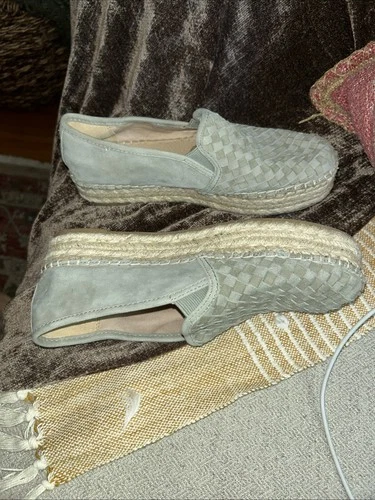 Sam Edelman 7.5 Flats Espadrilles Grey Platform Catherine Slip-o