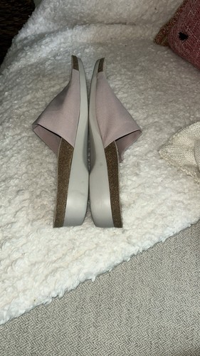 Munro Nalia Stretch Slide Sandals Size 11W Pink Textile Flatform