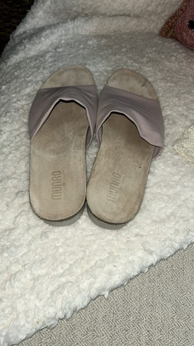 Munro Nalia Stretch Slide Sandals Size 11W Pink Textile Flatform - photo 2