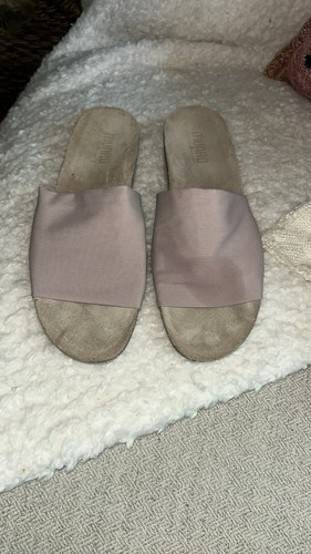 Munro Nalia Stretch Slide Sandals Size 11W Pink Textile Flatform - photo 3