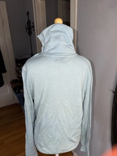 Mercer & Madison Italian Merino Light Blue Turtleneck Sweater L - photo 4