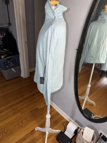 Mercer & Madison Italian Merino Light Blue Turtleneck Sweater L - photo 5