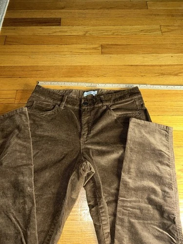 LL Bean Signature Women's Corduroy Pants Size 8 Straight Leg Bro