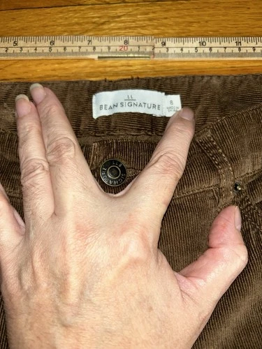 LL Bean Signature Women's Corduroy Pants Size 8 Straight Leg Bro - photo 2