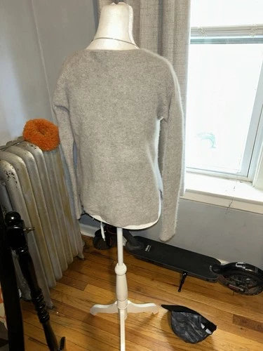 7Seasons 100%Cashmere Women's Gray and Cream Sweater Size S - photo 5