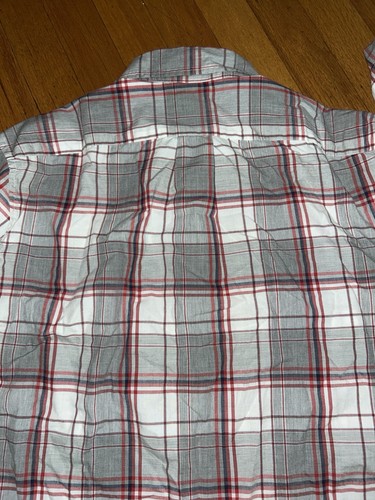 J. Crew Men's Casual Plaid Shirt - Red and White Size M - photo 4
