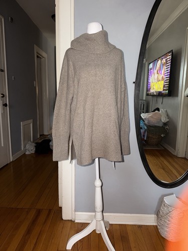 Nanette Lepore Taupe Turtleneck Sweater Size L
