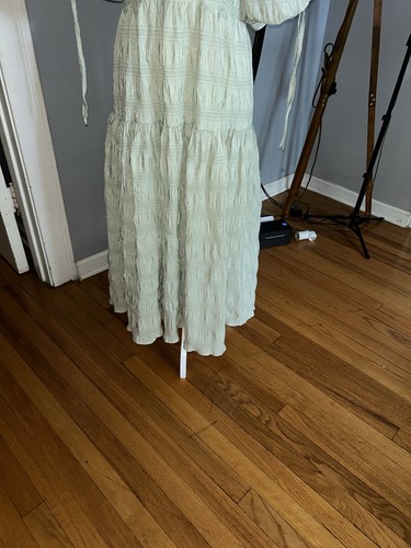 Anthropologie Moon River Midi Puff Sleeve Green Dress - Medium - photo 4